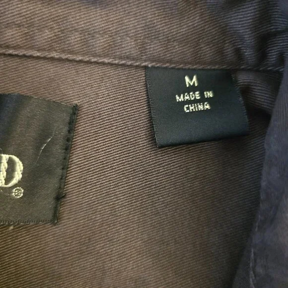 REDHEAD MENS 90S VINTAGE OUTDOOR 100% COTTON SHIRT BROWN TAN LONG SLEEVE MEDIUM - Picture 2 of 11